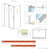 Radaway Espera KDJ Kabina 100x70 lewa szkło przejrzyste 380495-01L/380230-01L/380147-01R
